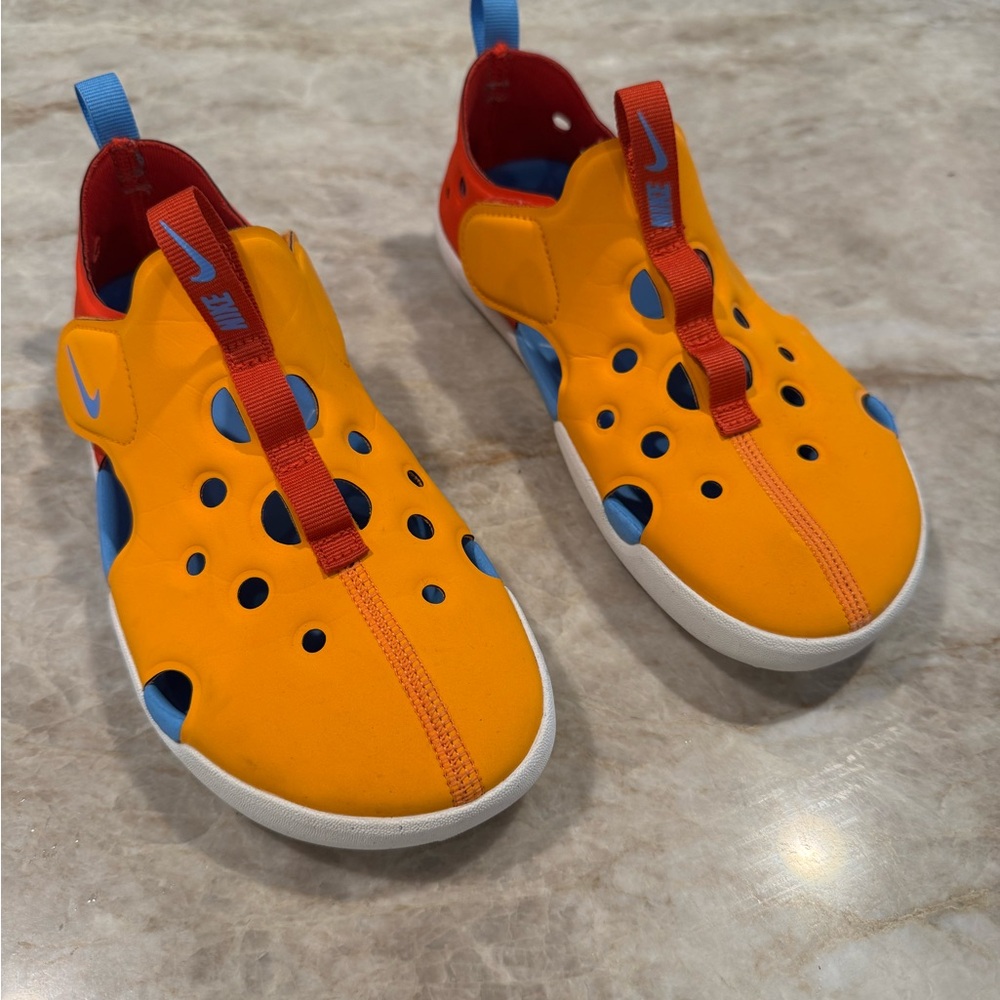 Nike Kids Sunray Protect Vibrant Orange and Blue Sandals